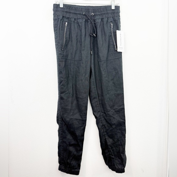 Athleta Cabo Linen Jogger Black Size 2 Womens NWT - Picture 2 of 9